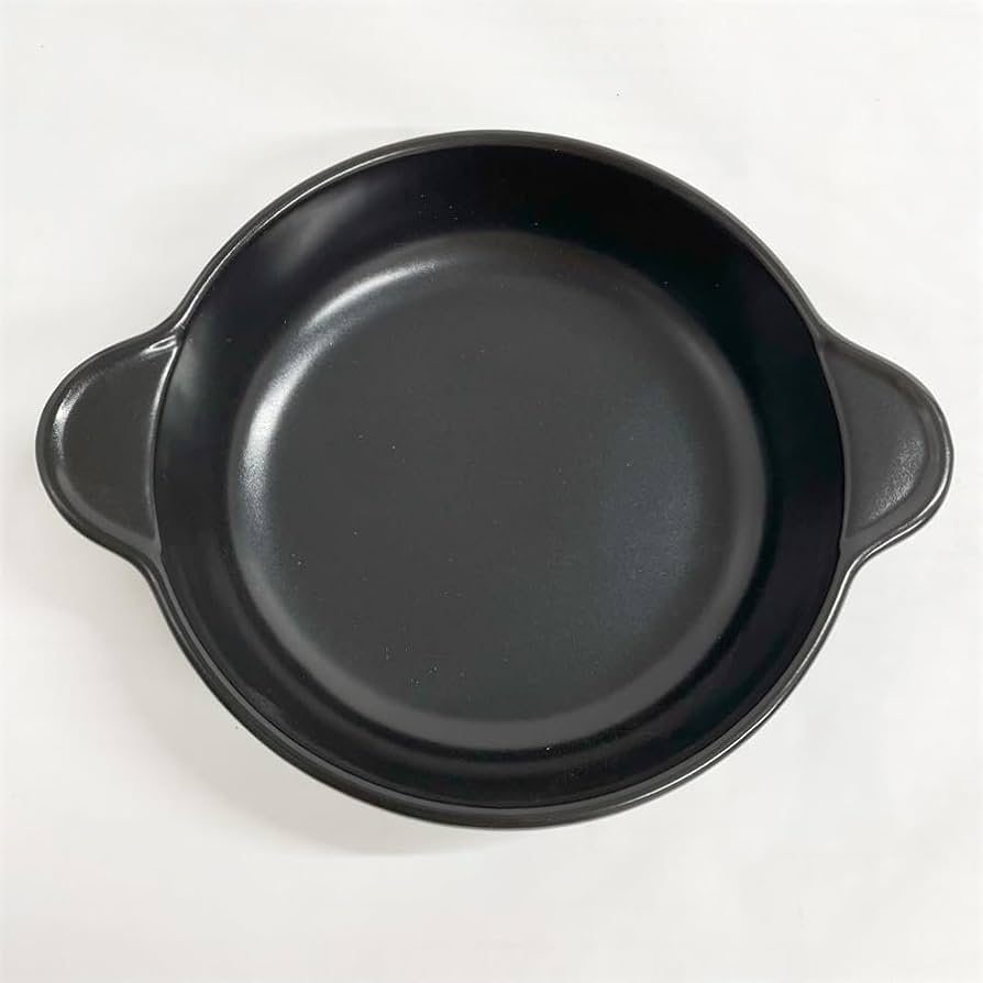 Amazon｜耐熱皿 調理プレート グラタン丸皿 取っ手付き 幅16.8cm